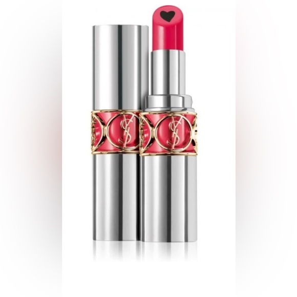 Yves Saint Laurent Volupte Plump in Colour Insane Pink #3 Black Balm Heart - Picture 1 of 5